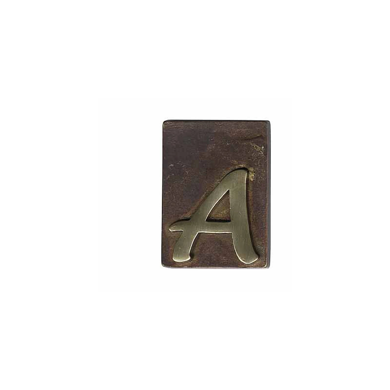 Lettera Civica Ottone Bronzato A 60X80