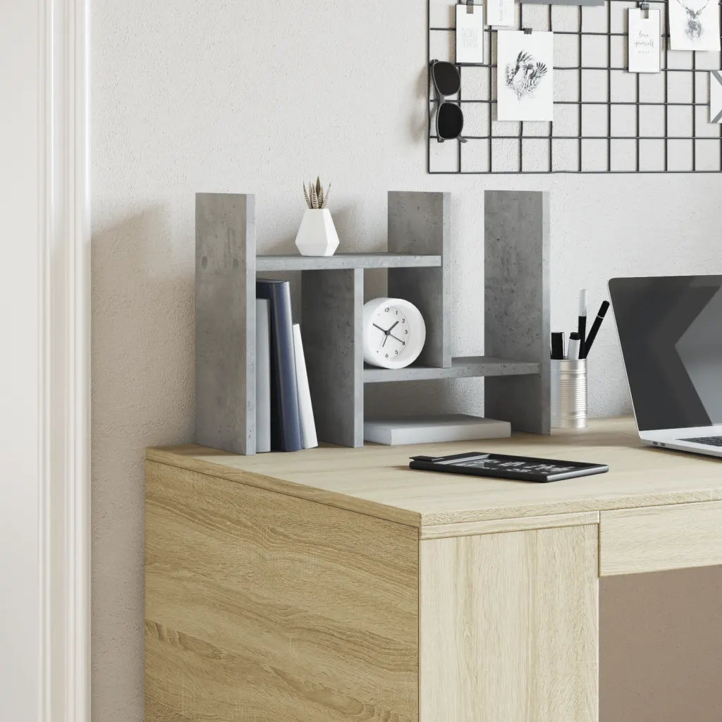 Organizer Scrivania Grigio Cemento 34,5x15,5x35,5cm Multistrato 848055
