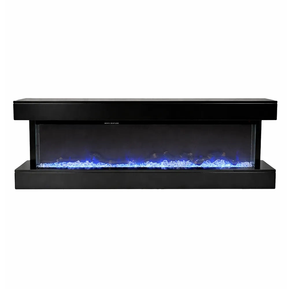 Tempo Style - Camino elettrico a parete e da incasso ALARO ULTRA+ | Stufa ventilata da 750W/1500W a basso consumo (Nero, 152cm)