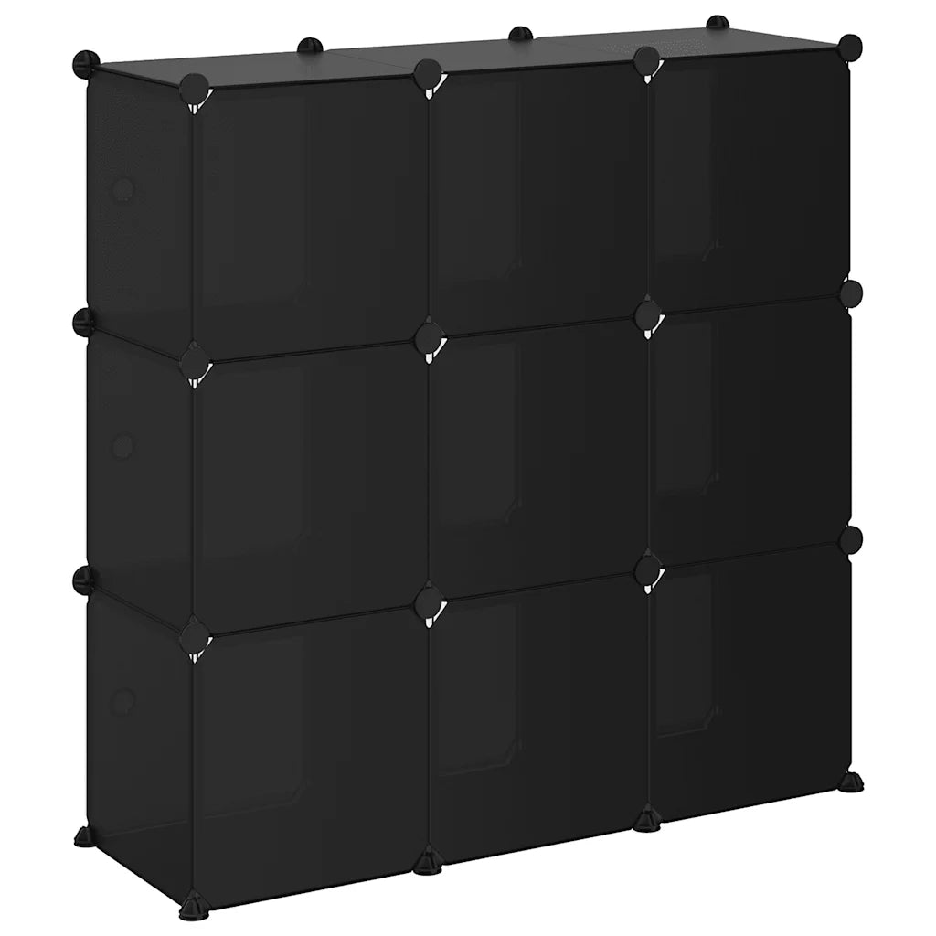 Organizzatore Portaoggetti con 9 Cubi e Ante Trasparenti in PP CFW7826856