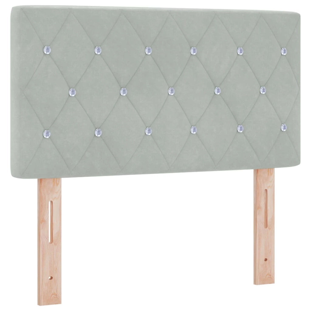 Letto box spring con materasso Grigio Chiaro 80 x 200 cm 3451559