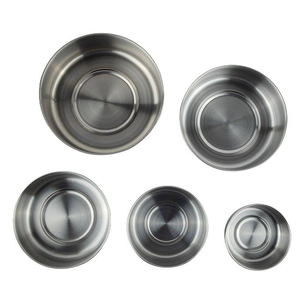 Trade Shop - Set 5x Contenitore Acciaio Inox Con Coperchi Cucina Casa Cibo Conservazione -