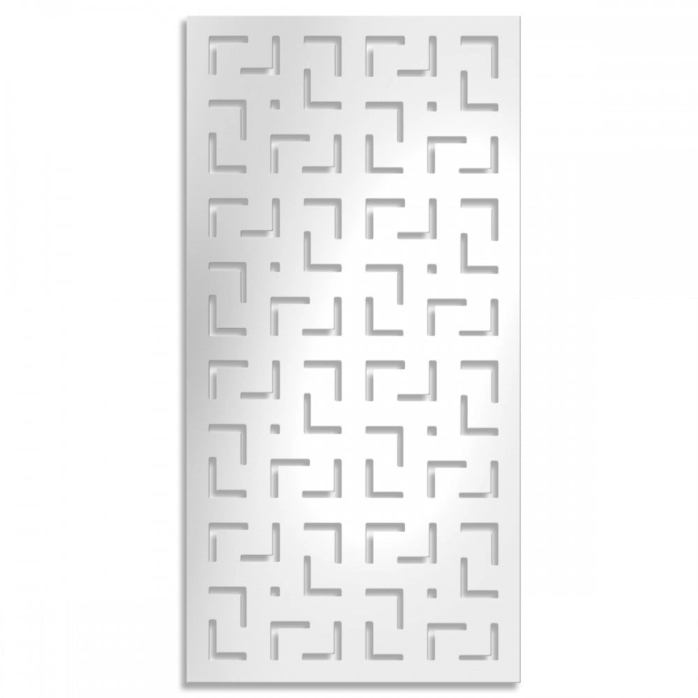 LABYRINTH -M- - Pannello in PVC traforato - Parasole Colore: bianco, Misura: 73x148 cm