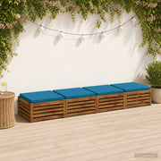 Cuscini per Sedia in 4 Pezzi SOEST 4 pz 100% Poliestere Azzurro 945034