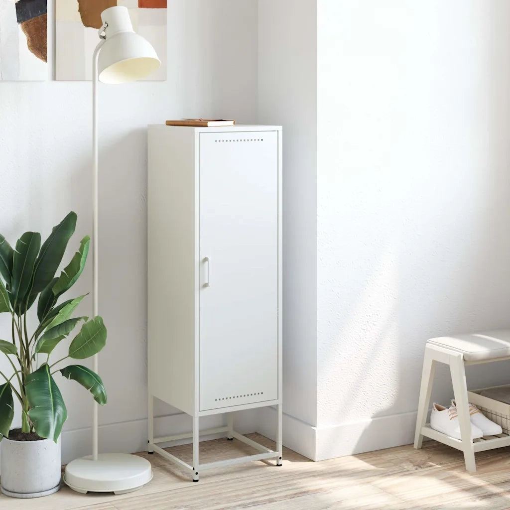 Credenza Bianca 36x39x123 cm in Acciaio