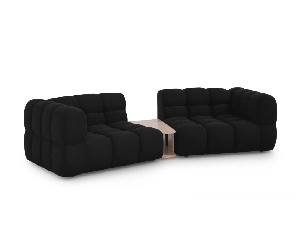 Cosmopolitan Design - Divano modulare "Sky" 2 posti in velluto nero 