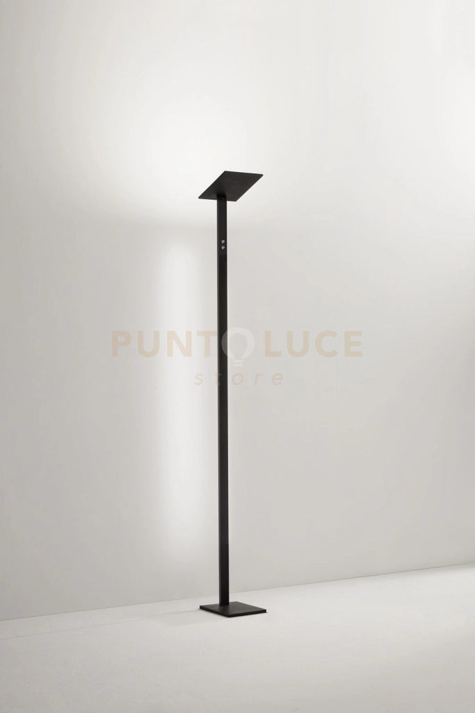 Piantana in metallo colore nero Quadra Interruttore touch on/off, CCT e dimmer sullo stelo LED 24W + 10W CCT 3000K 4000K 6000K CRI?80 220-240V 50/60Hz 2160Lm + 900Lm