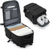 Borsa a Mano per Bagaglio a mano 40x20x25 cm Borsa a Spalla per Viaggio per Donne con Comparto per Scarpe Impermeabile con Comparto per Laptop per Computer da 14 Pollici, Nero