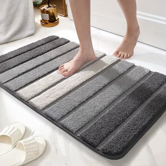 Matte da bagno microfibra superassorbente 40x60cm grigio