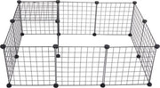 Recinzione per conigli - stile e funzionalità - protettiva e robusta - plastica e metallo - design moderno - nero