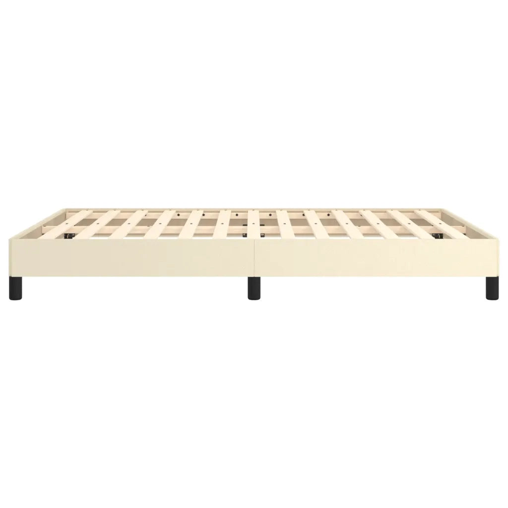 Letto matrimoniale | Letto per adulti | Giroletto Crema 140x190 cm in Similpelle