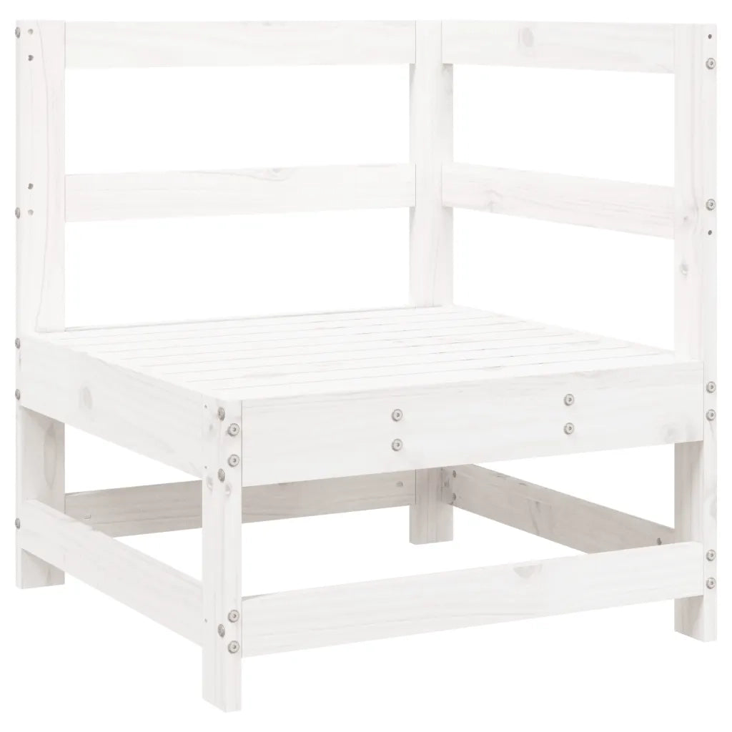 Set Divani da Giardino 6 pz Bianco in Legno Massello di Pino 3250705