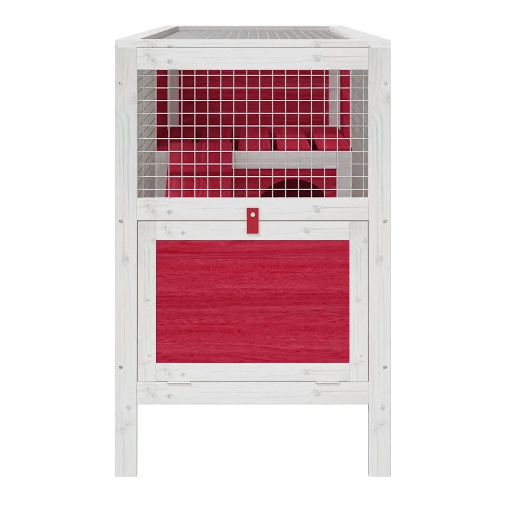 Conigliera Rossa 103x44x69,5 cm in Legno Massello di Pino 172299
