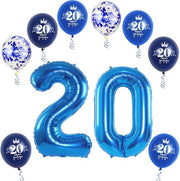 Decorazione per Festa - Pallone Inflato XL 32 Pollici - Modello 20 - Decorazione per Compleanni - Decorazione per Feste - Helio/Aria - Alta Resistenza alla Forma - Pallone Numerico