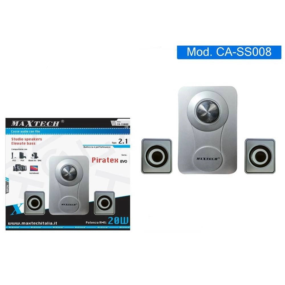 Trade Shop - Casse Audio Altoparlanti Speaker Con Filo Per Pc Computer Notebook 20w Ca-ss008 -