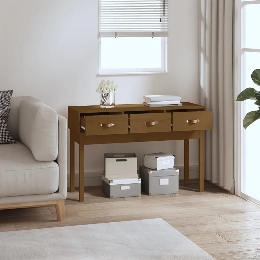 Tavolo Consolle Ambra 114x40x75 cm in Legno Massello di Pino 821757