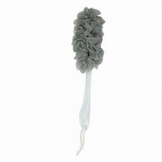 Trade Shop - Spazzola Lavaschiena Esfoliante Bagno Doccia Spugna Grigio Manico Scrubber 79605 -