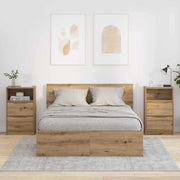 Comodini con cassetto 2 pcs Rovere artigianale 40 x 30 x 467 cm 888926