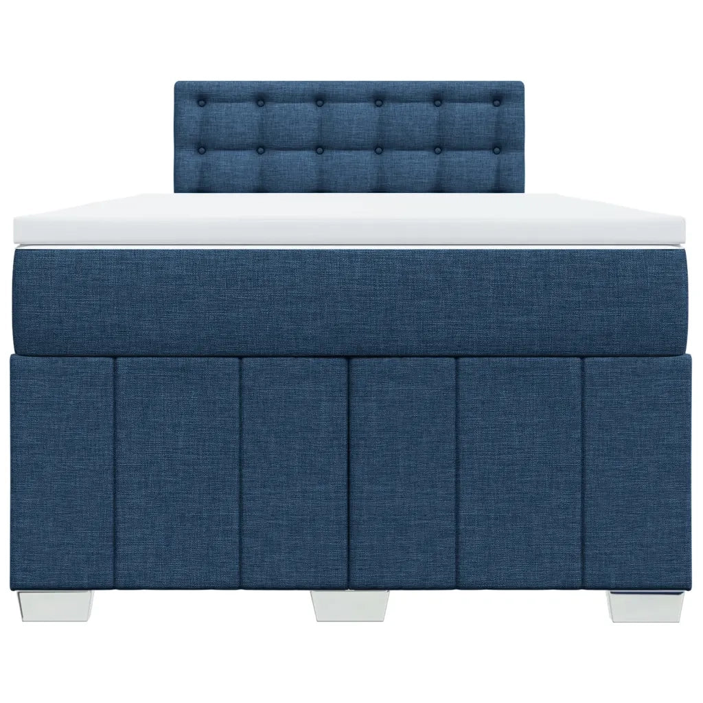 Giroletto a Molle con Materasso Blu 120x190 cm in Tessuto
