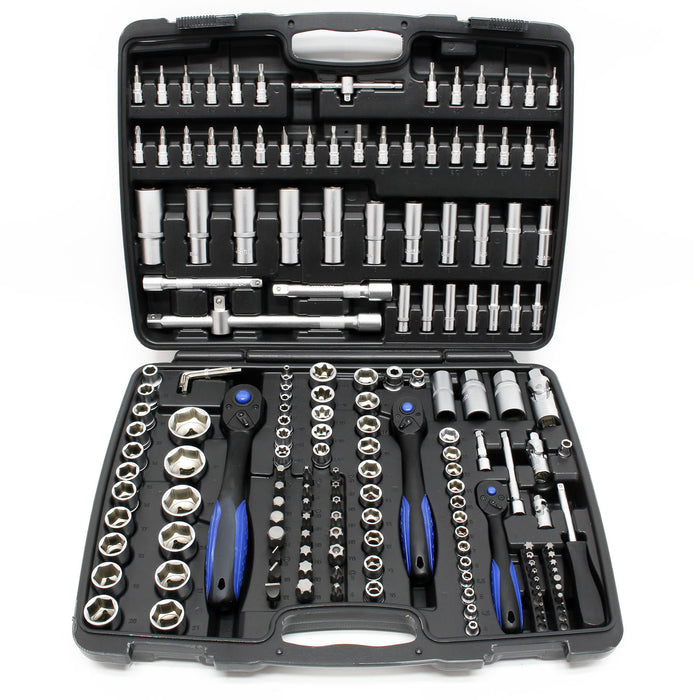 Set di chiavi a bussola 172 pezzi Chiavi a cricchetto 1/4″ 1/2″ 3/8″