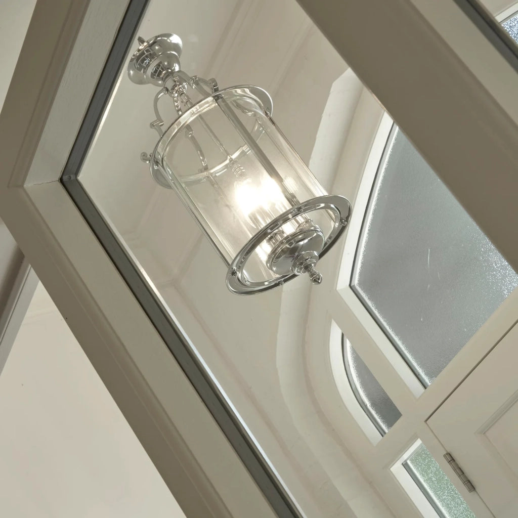 Lampadario Industrial-Nordico Balls Adjustable Cromo Vetro 3 Luci E14