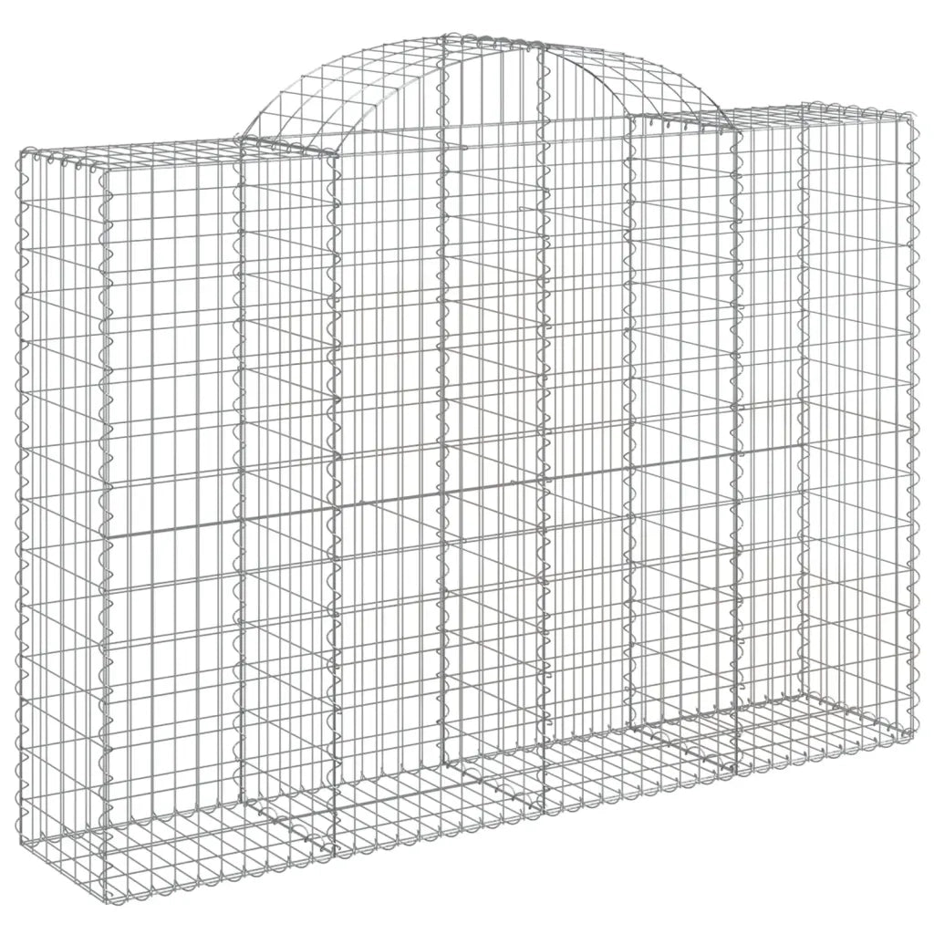 Cesti Gabbioni ad Arco 3 pz 200x50x140/160 cm Ferro Zincato 3146363