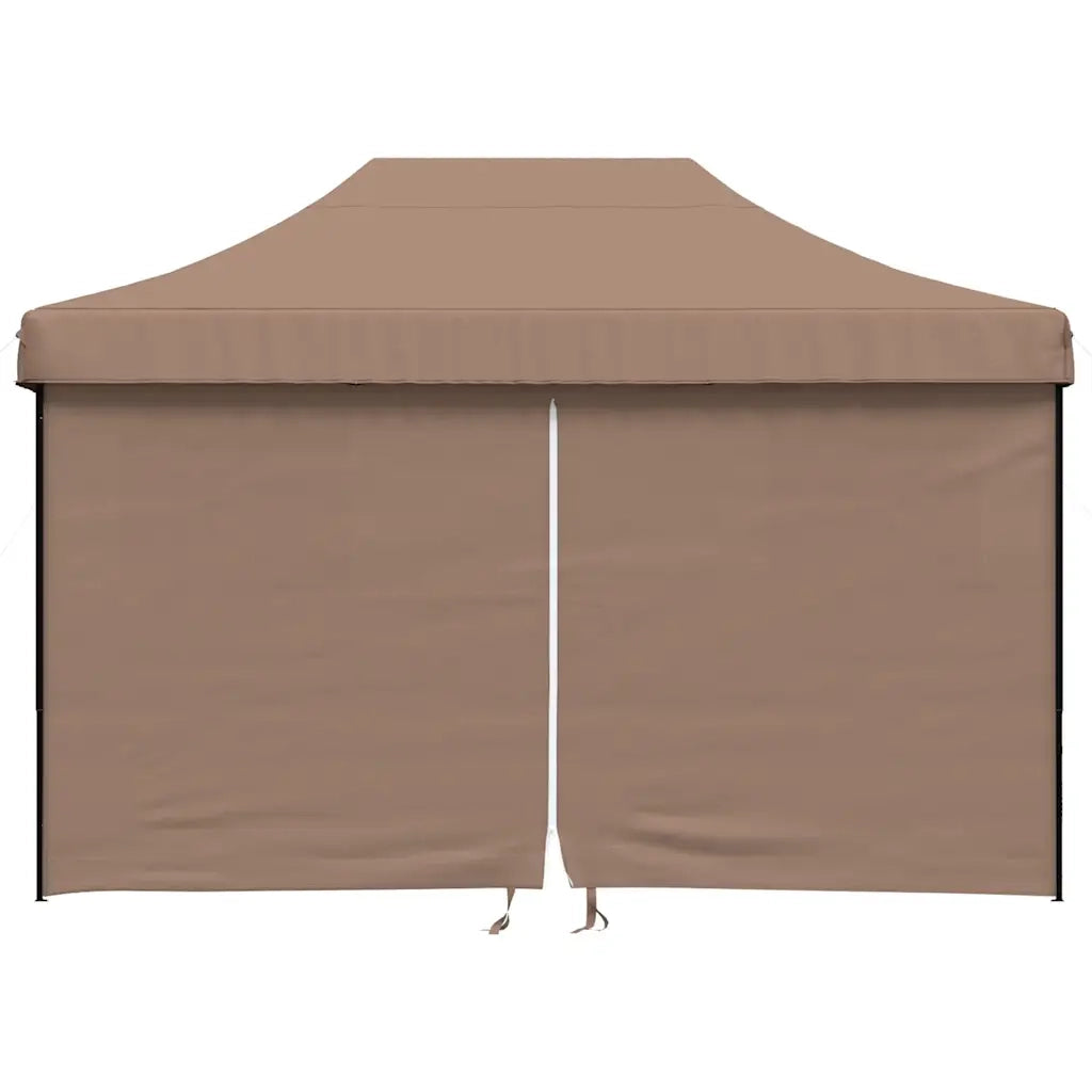 Tendone per Feste Pieghevole Pop-Up con 4 Pareti Marrone 4005028