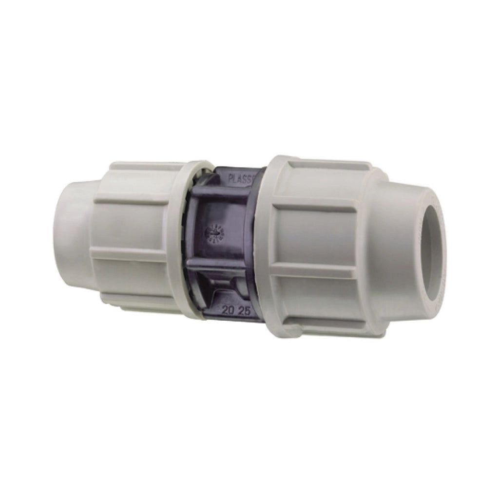 RACCORDO DIRITTO RIDOTTO A COMPRESSIONE FEMMINA FEMMINA IN POLIPROPILENE SERIE 7110 BIANCO E NERO PL - Ø32X25 PN16  - PSN