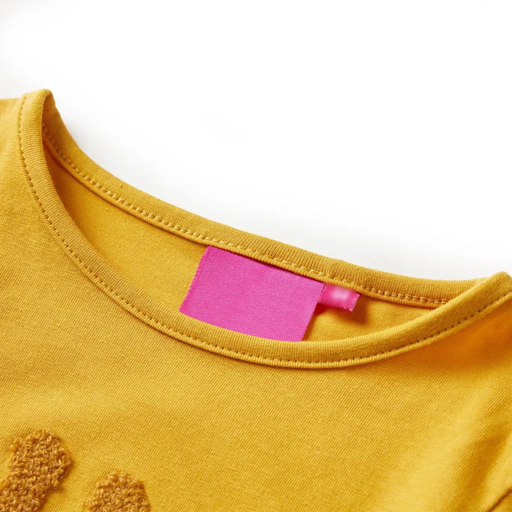 Maglietta per Bambini a Maniche Lunghe Ocra Scuro 116 13481
