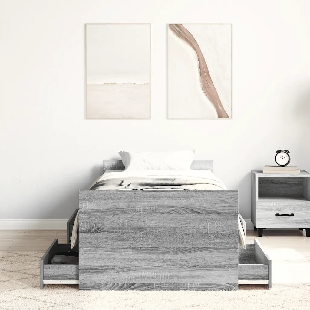 Giroletto senza Materasso Rovere Sonoma 90x190 cm 3203815