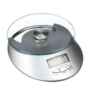 Bilancia Digitale 5Kg per Pasticceria con Piatto in Vetro Temperato Argento Avizar
