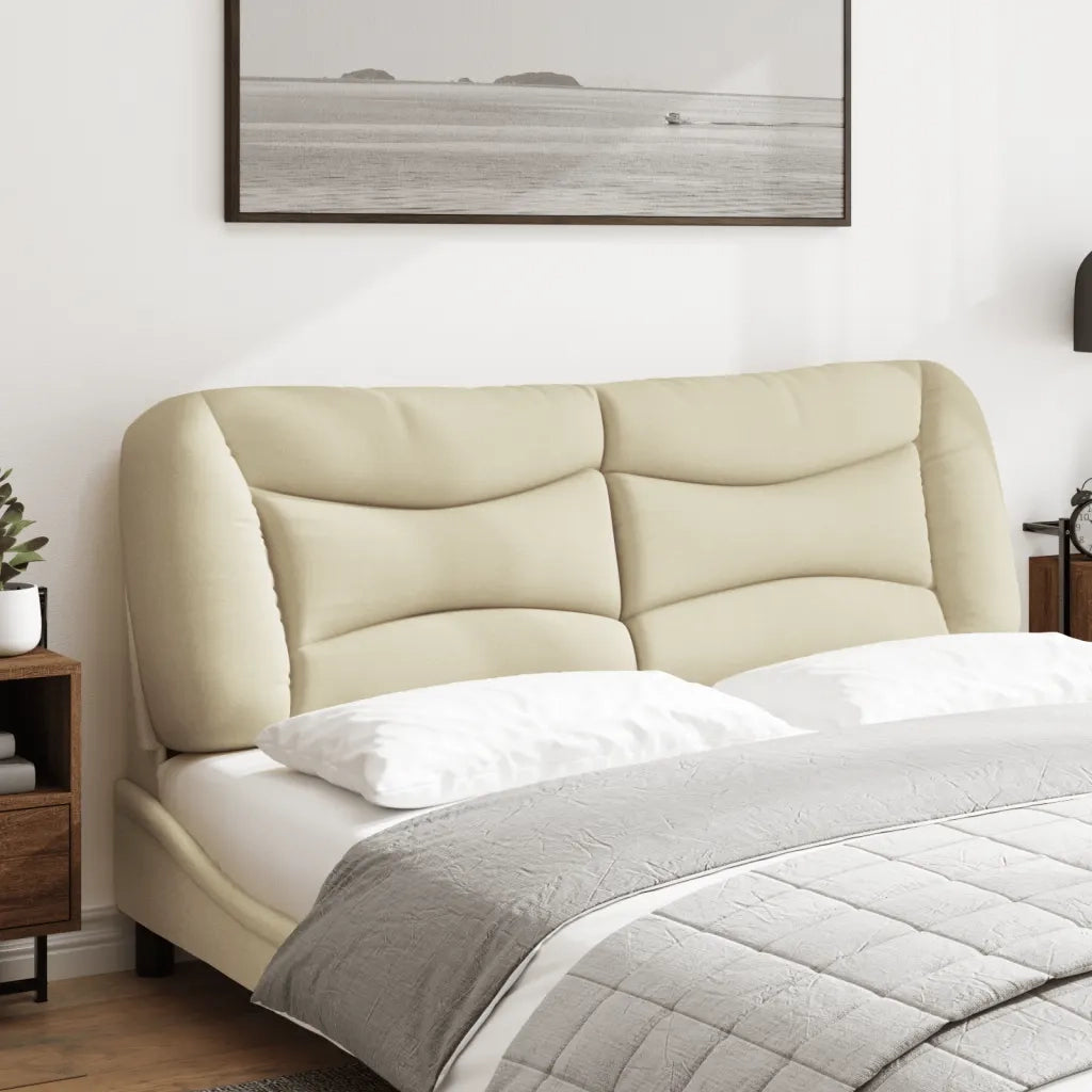 Cuscino Testiera Hvar Crema 160 cm in Tessuto CFW2719457