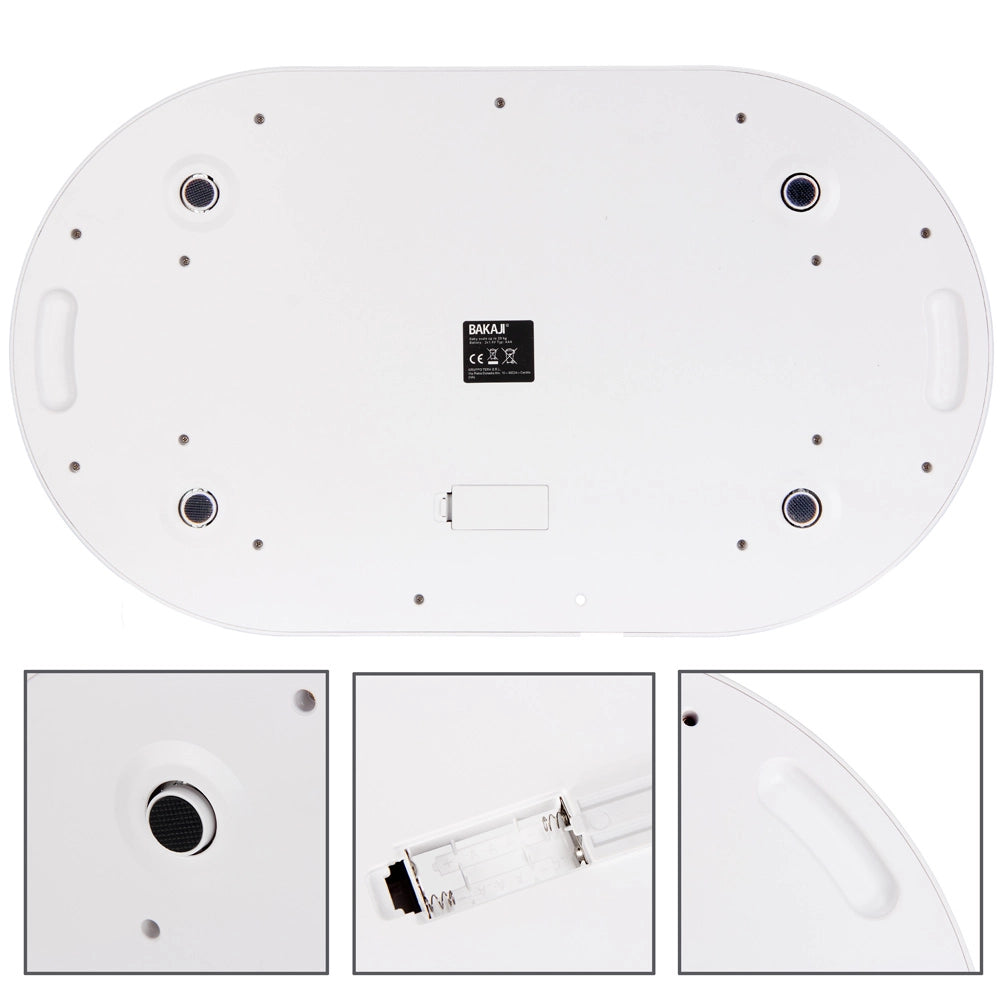 Bilancia Bambini Neonati Digitale LCD Peso max 20kg Bianco 55x33x4cm