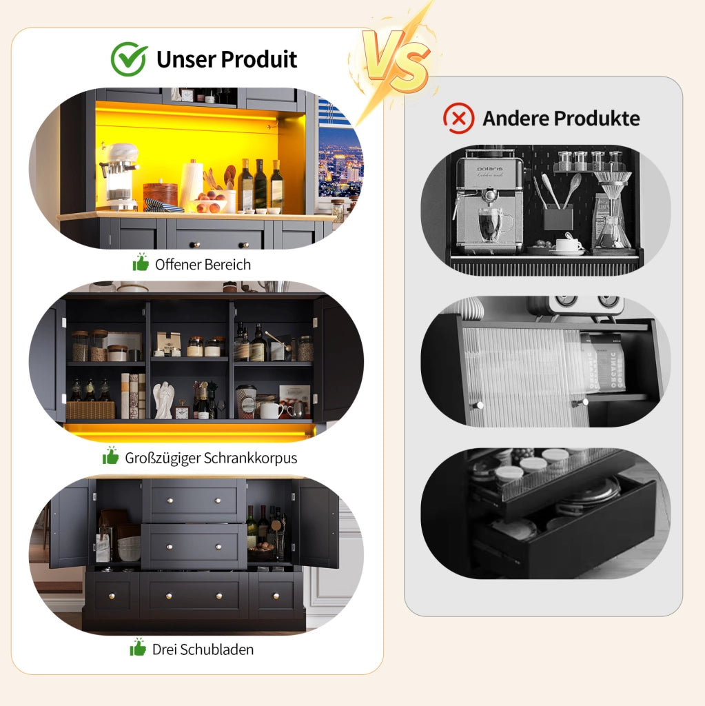 Mobile alto con LED controllabile via app 115×40×180 cm