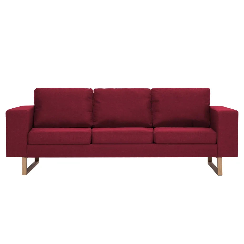 Divano a 3 Posti in Tessuto Rosso Vino cod mxl 21477
