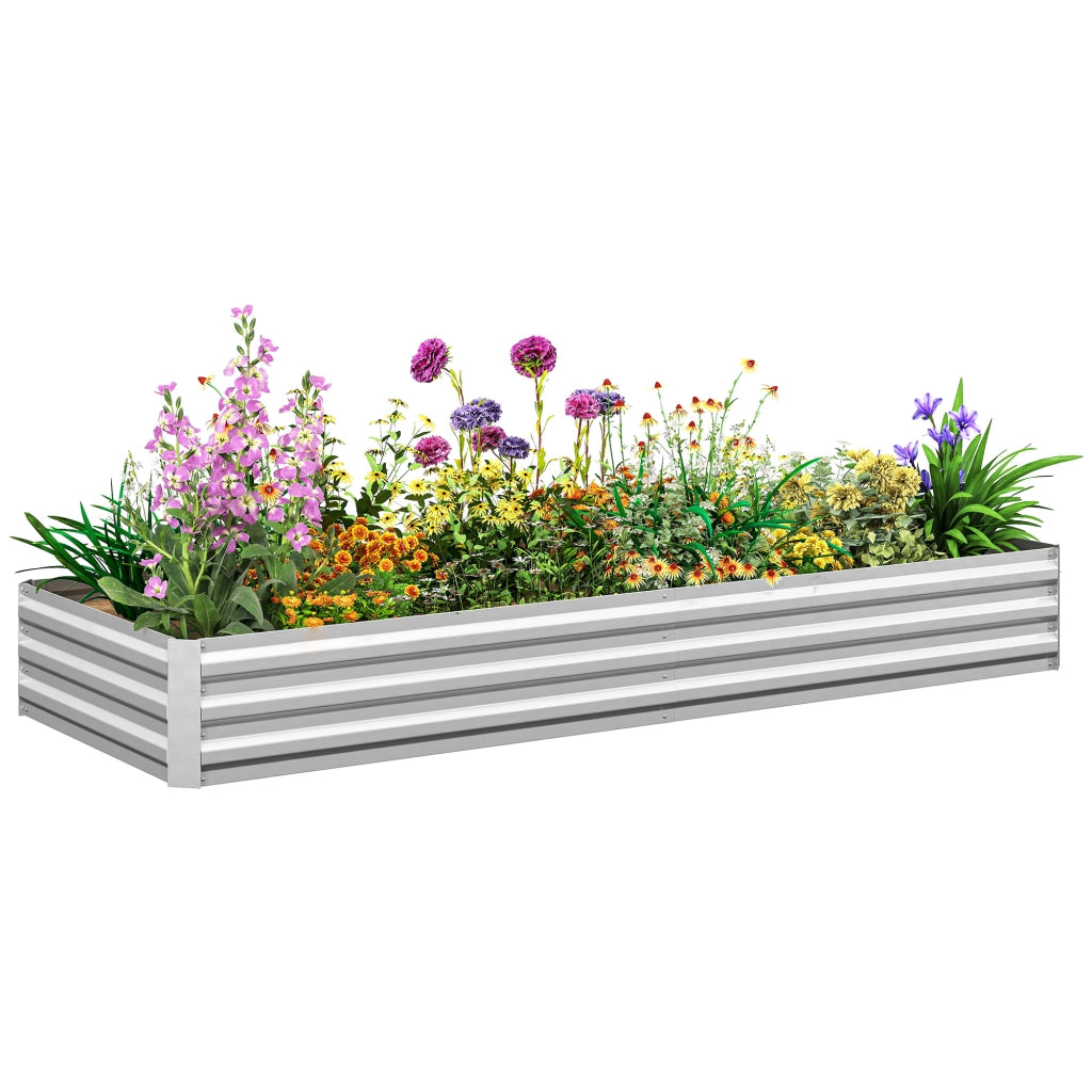 Vaschetta da giardino rettangolare ¨C zephmum ¨C 241x90.5x30 cm acciaio inox