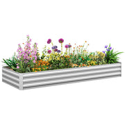 Vaschetta da giardino rettangolare ¨C zephmum ¨C 241x90.5x30 cm acciaio inox