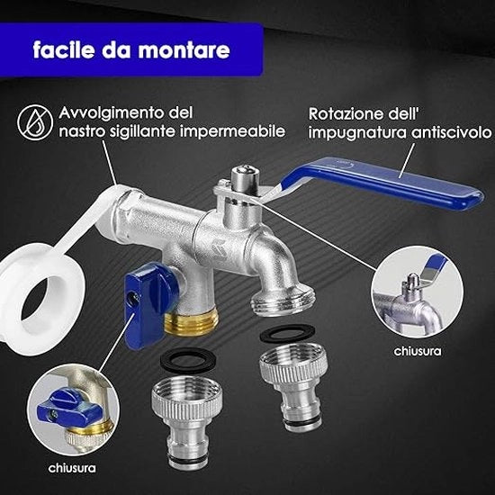 Valvola a palloncino / Valvola da giardino, accessori in acciaio inossidabile.