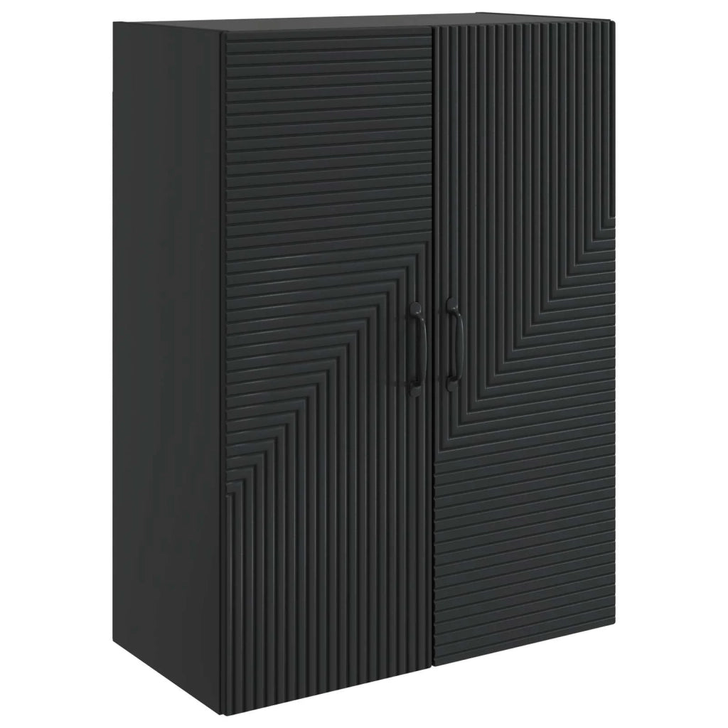 Mobiletto a muro Nero 66 x 34,5 x 90 cm Legno ingegnerizzato