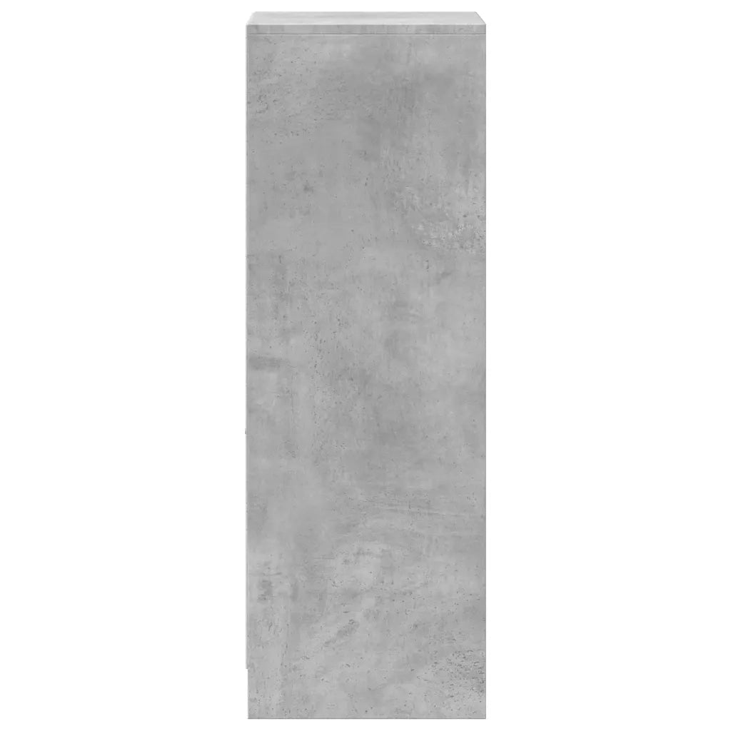 Credenza con LED Grigio Cemento 38x34x100 cm Legno Multistrato 852169