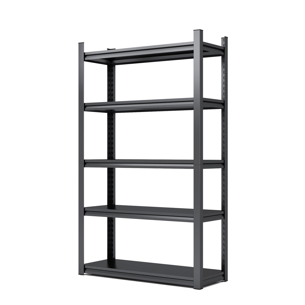 SCAFFALE H198x120x45,7 cm In Metallo Nero con Ripiani Regolabili