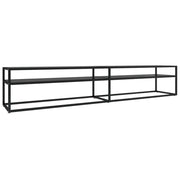 Mobile TV multimediale scaffale TV mobile TV sala da pranzo soggiorno camera da letto 220 x 40 x 40,5 cm vetro temperato nero 02_0026114