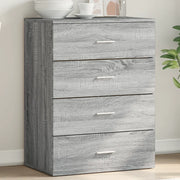 Credenza Grigio Sonoma 60x39x80 cm in Legno Multistrato