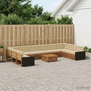Set divani 11 pz Legno di Acacia Massello 3383936