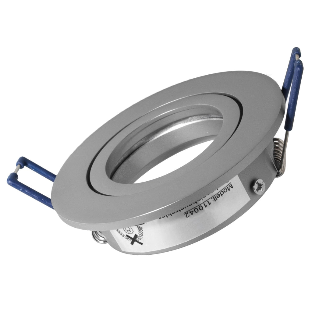 Faretto ad incasso LED 8W GU10 grigio tondo foro 70mm moderno orientabile luce soffitto corridoio cucina GRIGIO 4000K