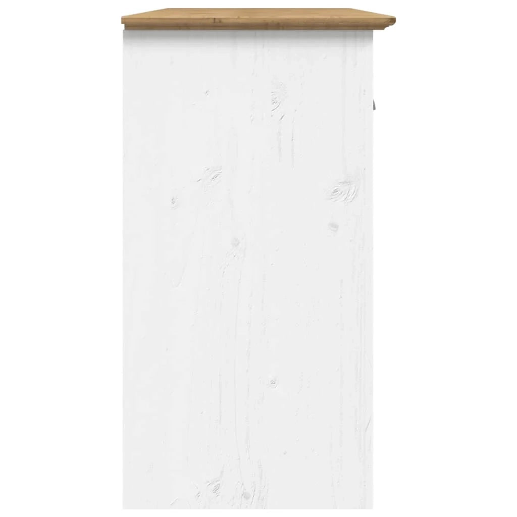 Credenza/cassettiera/armadio/contenitore/organizzatore per cucina/soggiorno BODO 115,5 x 44 x 80 cm legno massello di pino marrone 02_0030802