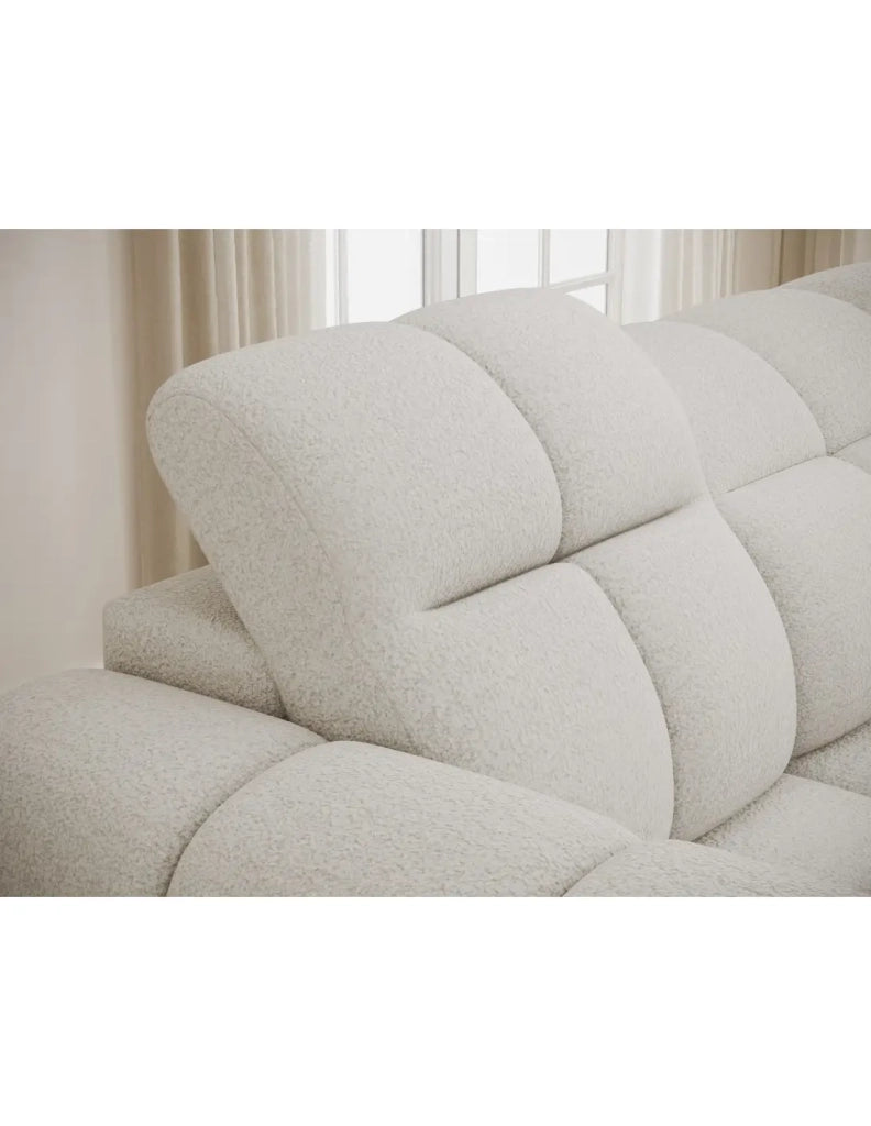 Divano angolare elettrico FANOTI 3 posti beige – angolo destro – versione 2