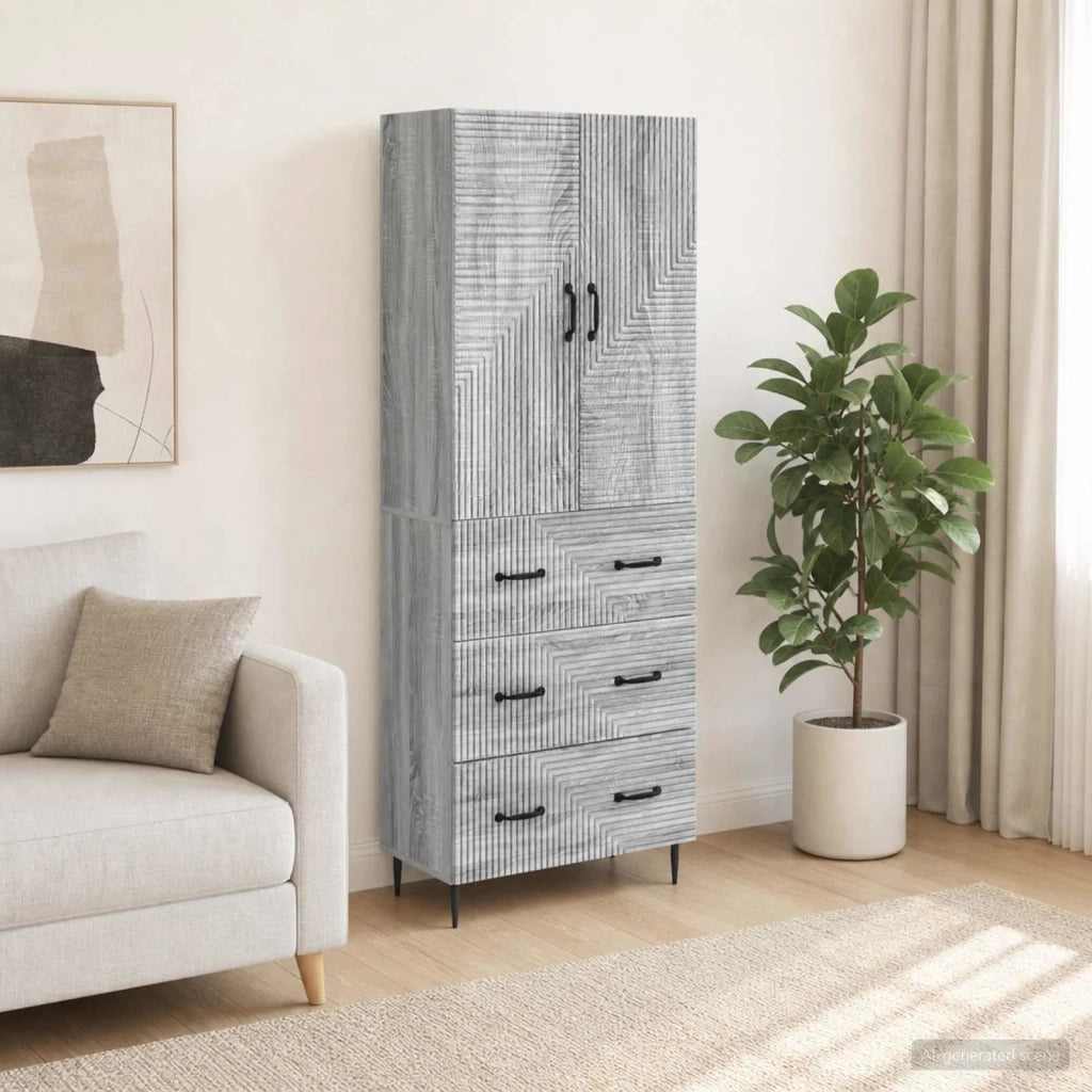 Set di armadi 2 pcs Sonoma grigio 66 x 34,5 x 90 cm 3416643