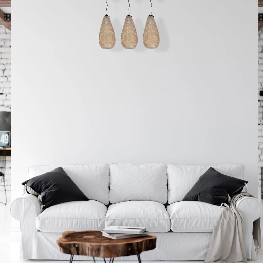 Lampadario Milagro Petra ML5483 3xE27 ambra nero vetro