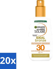 20 x Spray di protezione solare - SPF 30 - 200 ml - Protezione solare - Bronzatura - SPF 30 - Cura della pelle